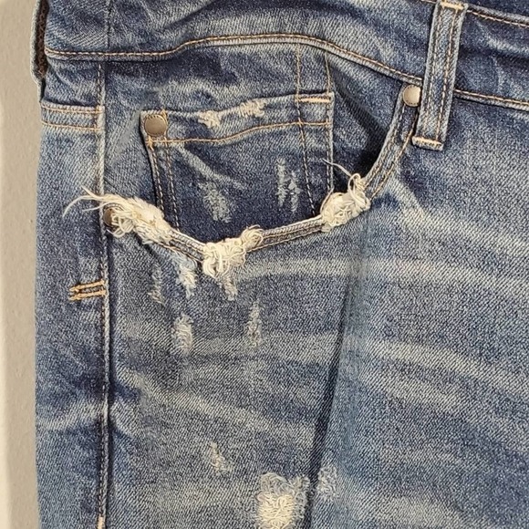 TORRID high rise straight distressed jeans plus - Picture 6 of 10